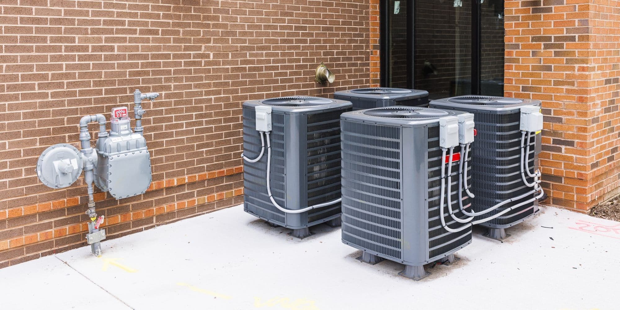 Air conditioning units.